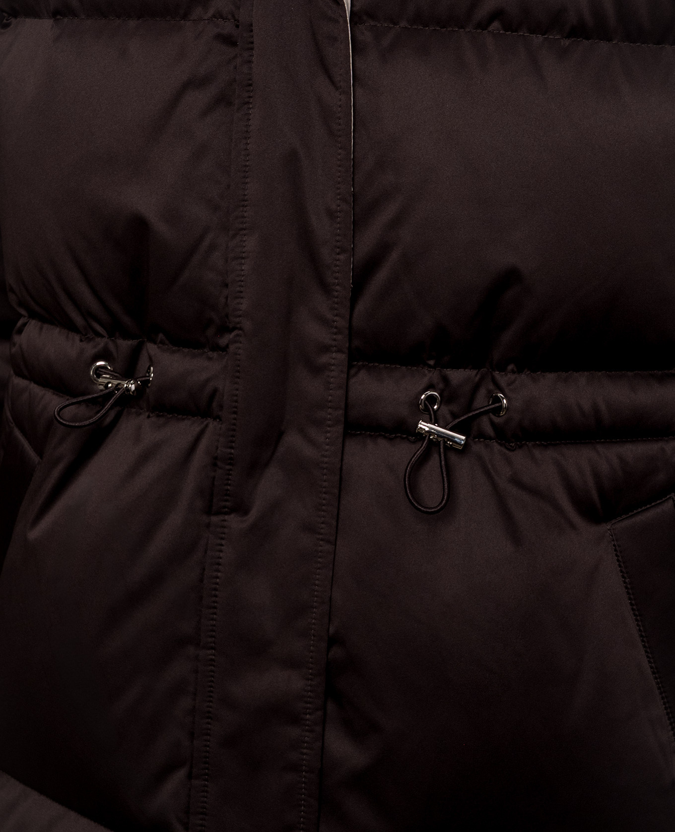 Dark brown quilted down jacket Be Florence 5