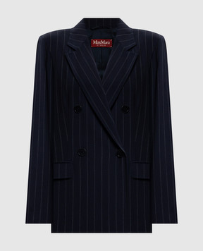Max Mara Blue double-breasted ONAGRO wool jacket MSTONAGRO