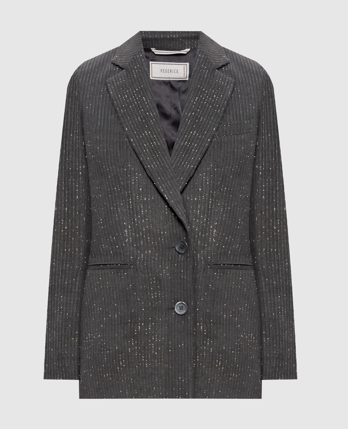 Gray corduroy jacket with lurex