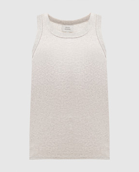Loulou de Saison LIMBA gray T-shirt with embroidered emblem LIMBALDS