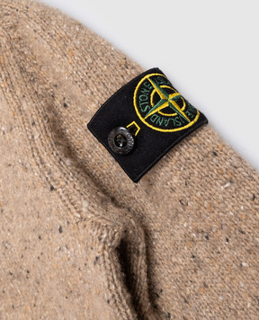 Stone Island Children's brown sweater with wool L2S165100005S0M1968