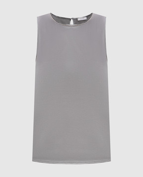 Peserico Gray silk top A08893D02372