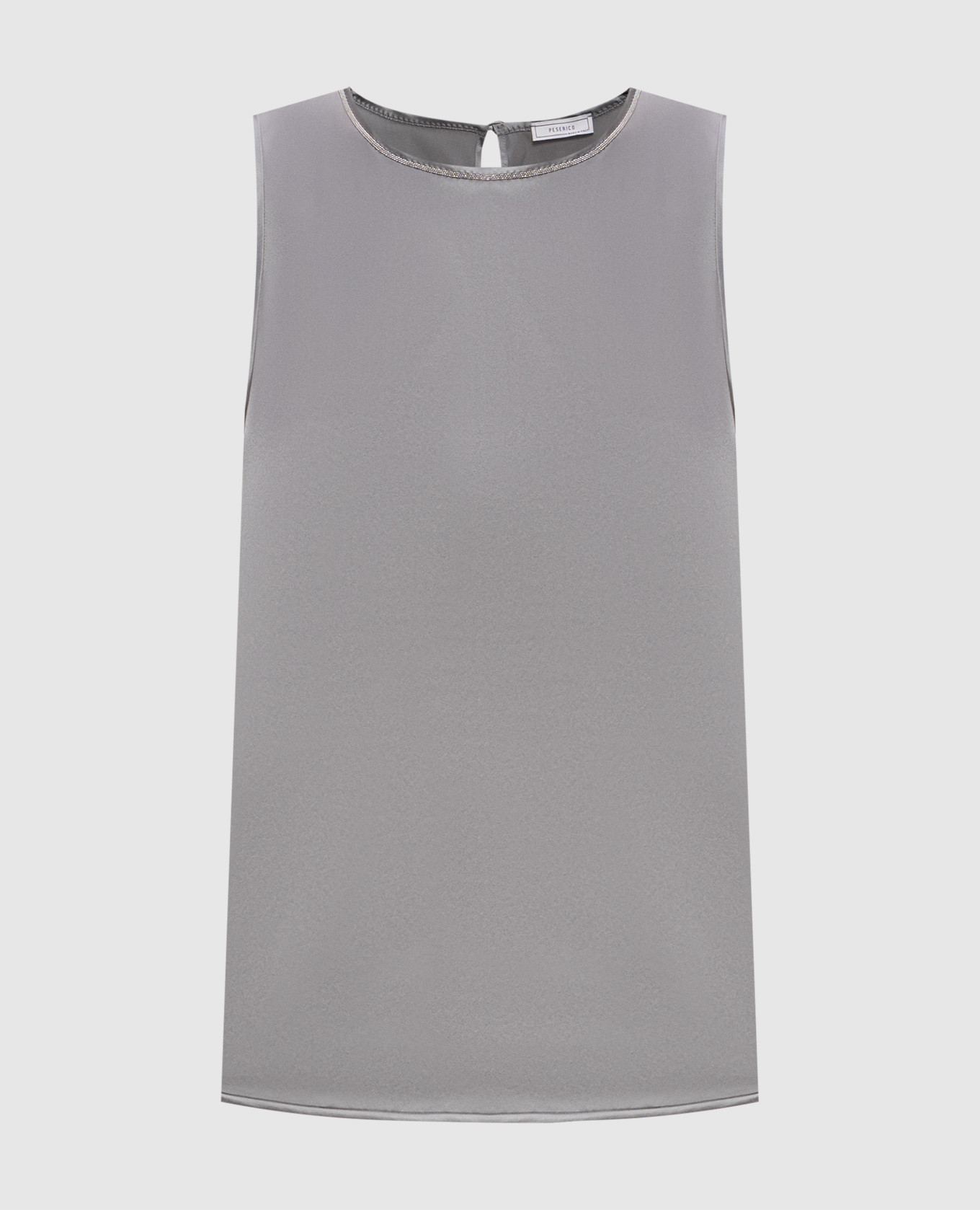 Gray silk top