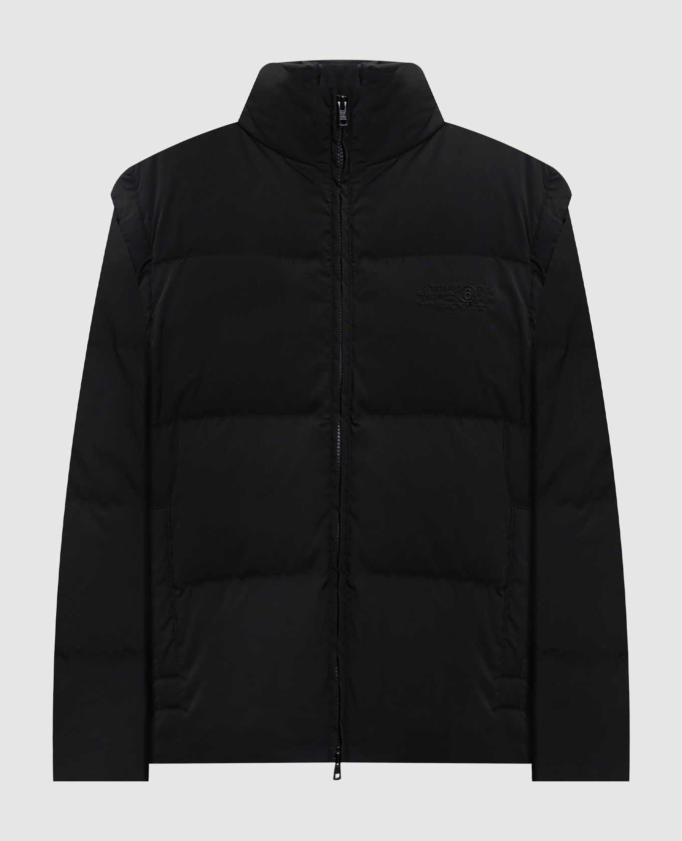 

Black quilted down jacket with removable sleeves Maison Margiela MM6