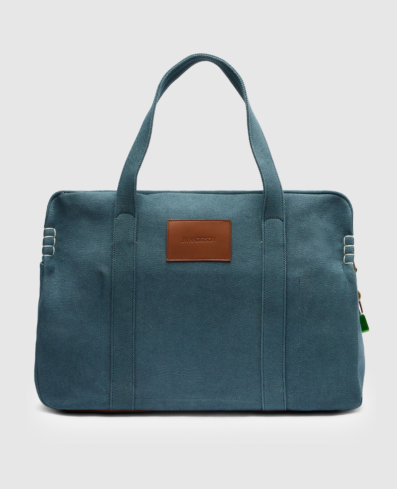 

Blue Weekender travel bag with logo JW Anderson