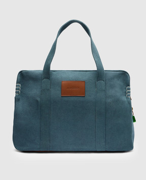 JW Anderson Blue Weekender travel bag with logo HB0771FA0484