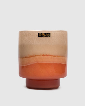 Onno Art Gigi L candle with Precious Oud scent in a glass candle holder ON802PO