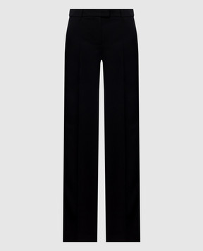 Alexander McQueen Black wool pants with stripes 876722QJAAC