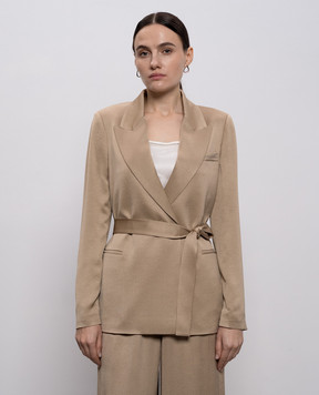 Peserico Beige double-breasted jacket A01217A01943