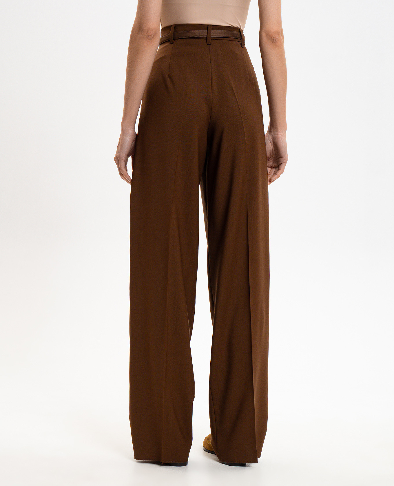 

Brown MSTBACIO wool trousers Max Mara