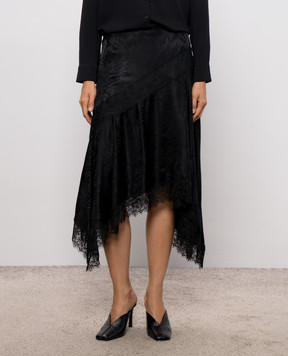 3.1 Phillip Lim Black skirt with printed silk F26136282FAS