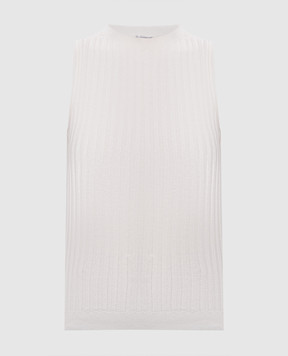 Peserico White ribbed top A98211F1809310