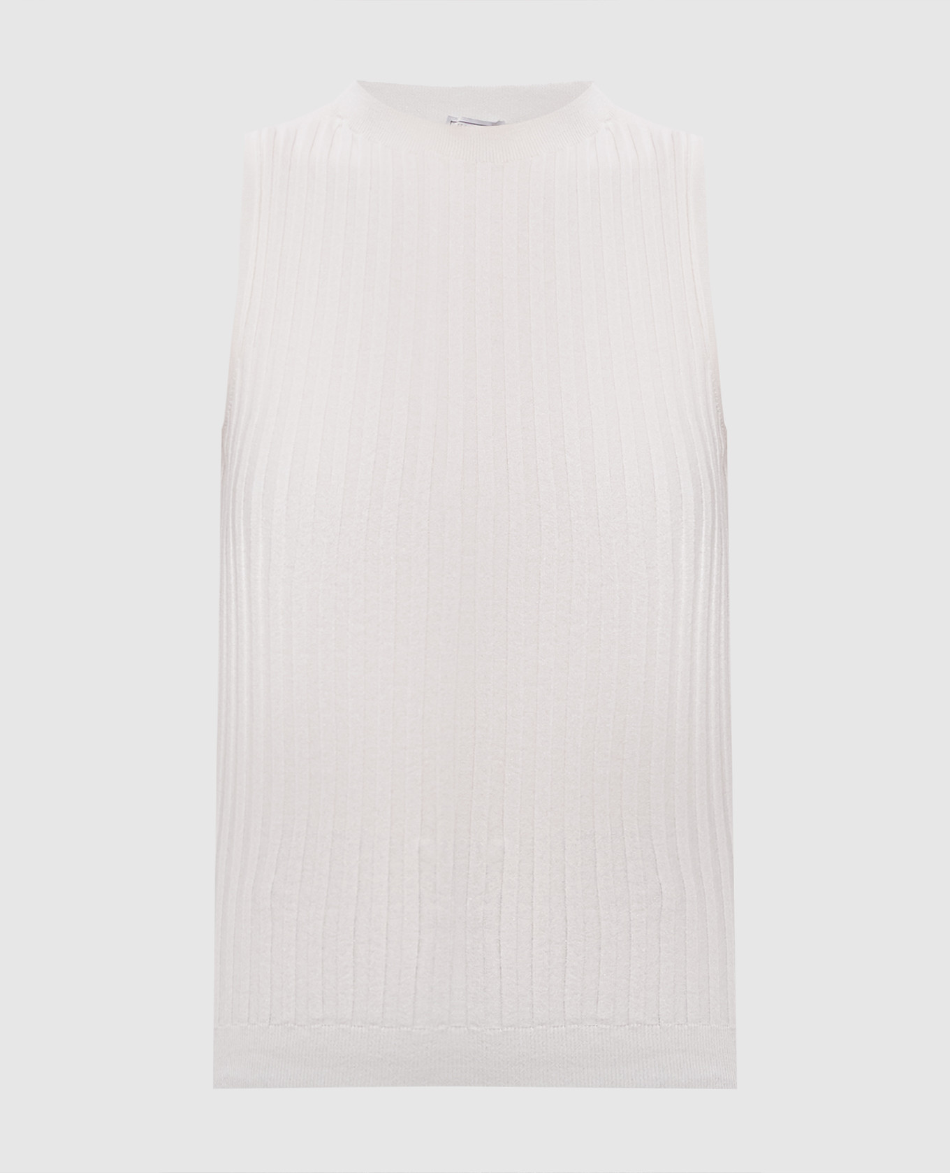 White ribbed top