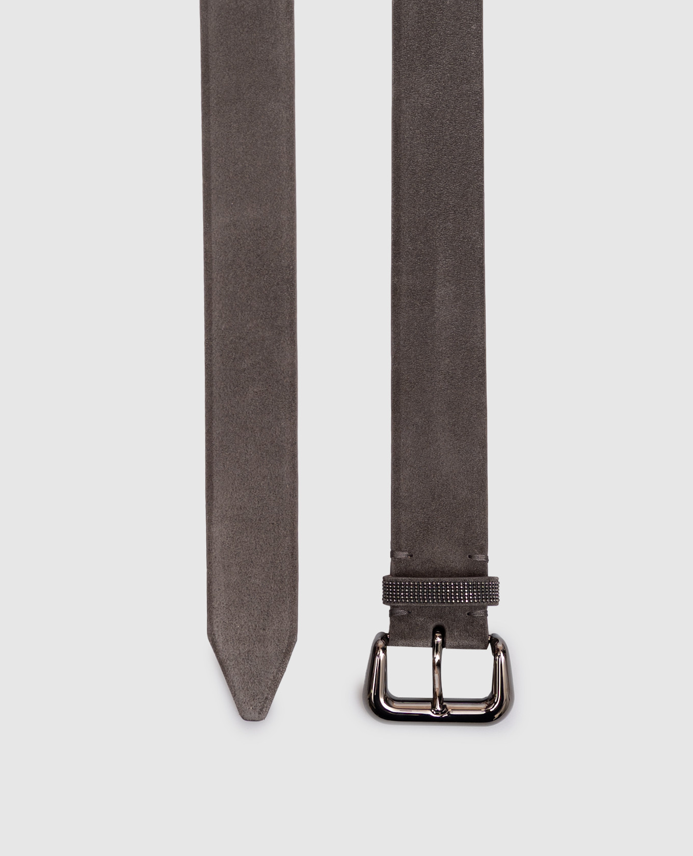 

Gray suede belt with monil chain Brunello Cucinelli, Grey
