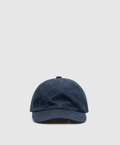 Gorro azul con lana
