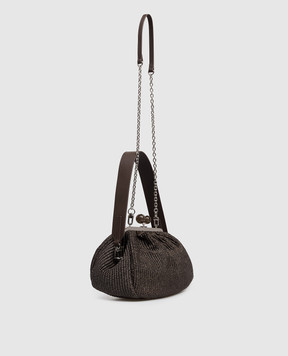 Max Mara Weekend Brown Pasticcino woven raffia bag WKAFORTUNA