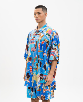 Balenciaga Sweet Treat blue shirt 852334TTL24