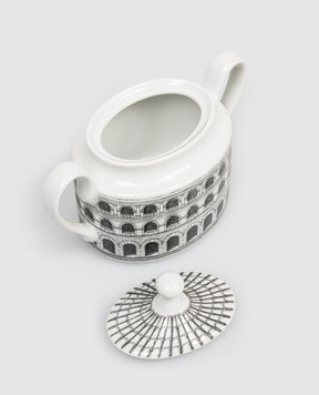 Fornasetti White porcelain sugar bowl Architettura P21X441