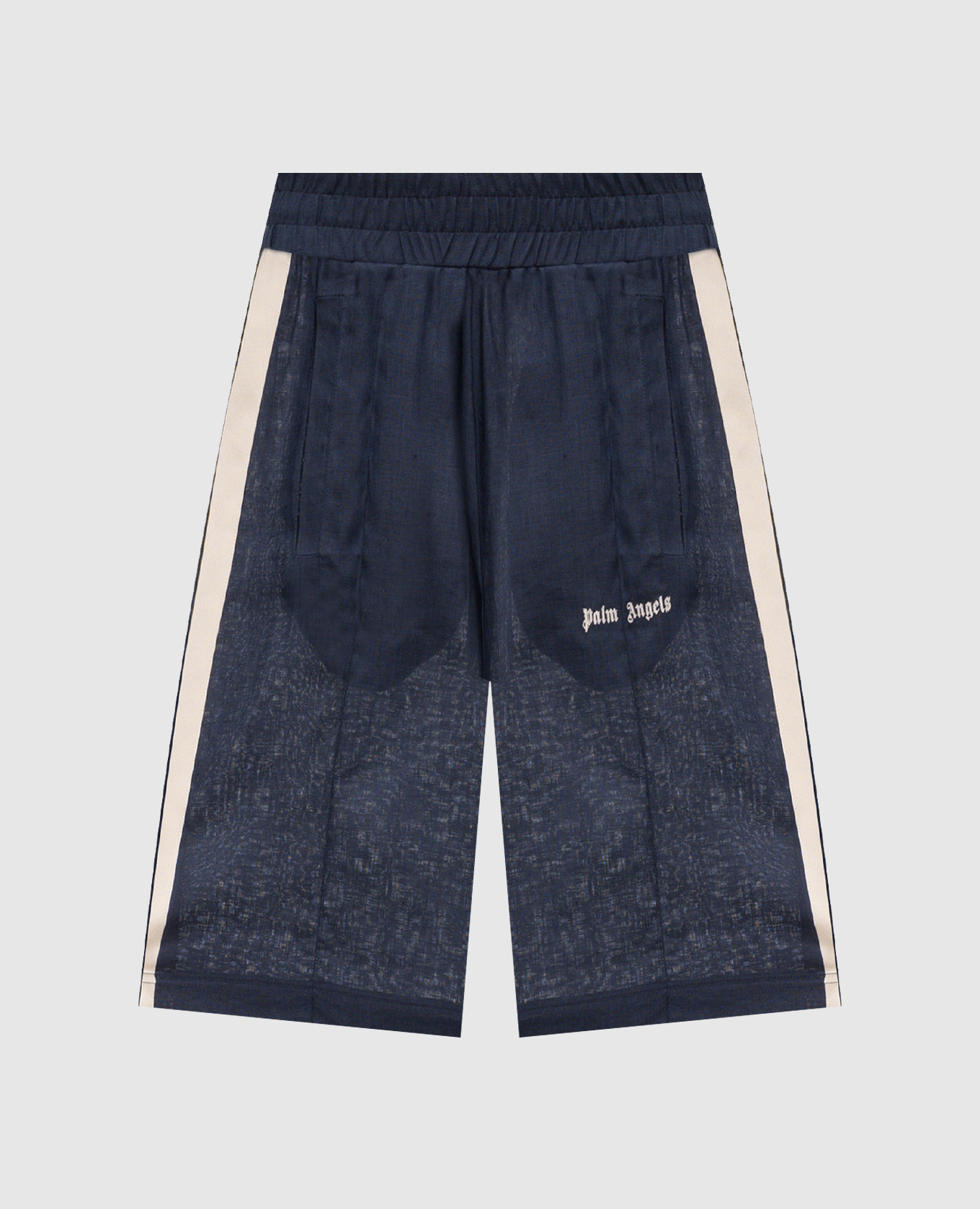 Blue linen shorts