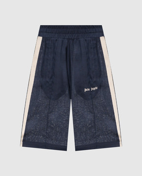 Palm Angels Blue linen shorts PMCB05CS26FAB001