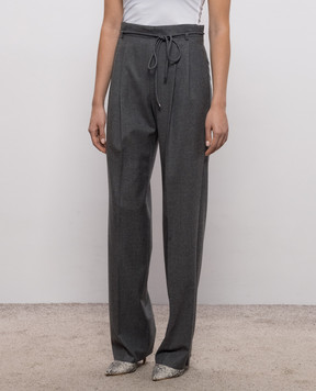 Max Mara ALIBI grey cashmere pants MXMALIBI