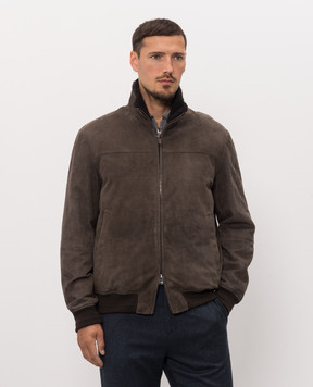 Canali Brown suede jacket LE00298O70509