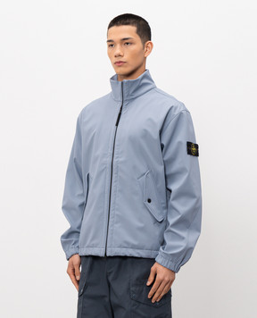 Stone Island Blue jacket with logo patch L1S154100022S0A22
