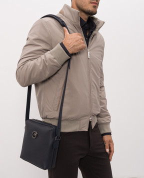 Stefano Ricci Blue leather bag with metal emblem ND155TUVDVH