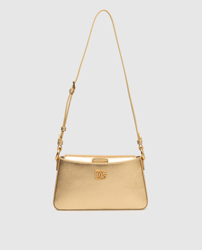 Dolce&Gabbana Gold leather bag with logo BI3466AZ648
