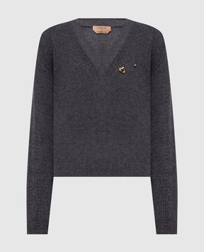 Twinset Gray pullover with wool 262TP3052