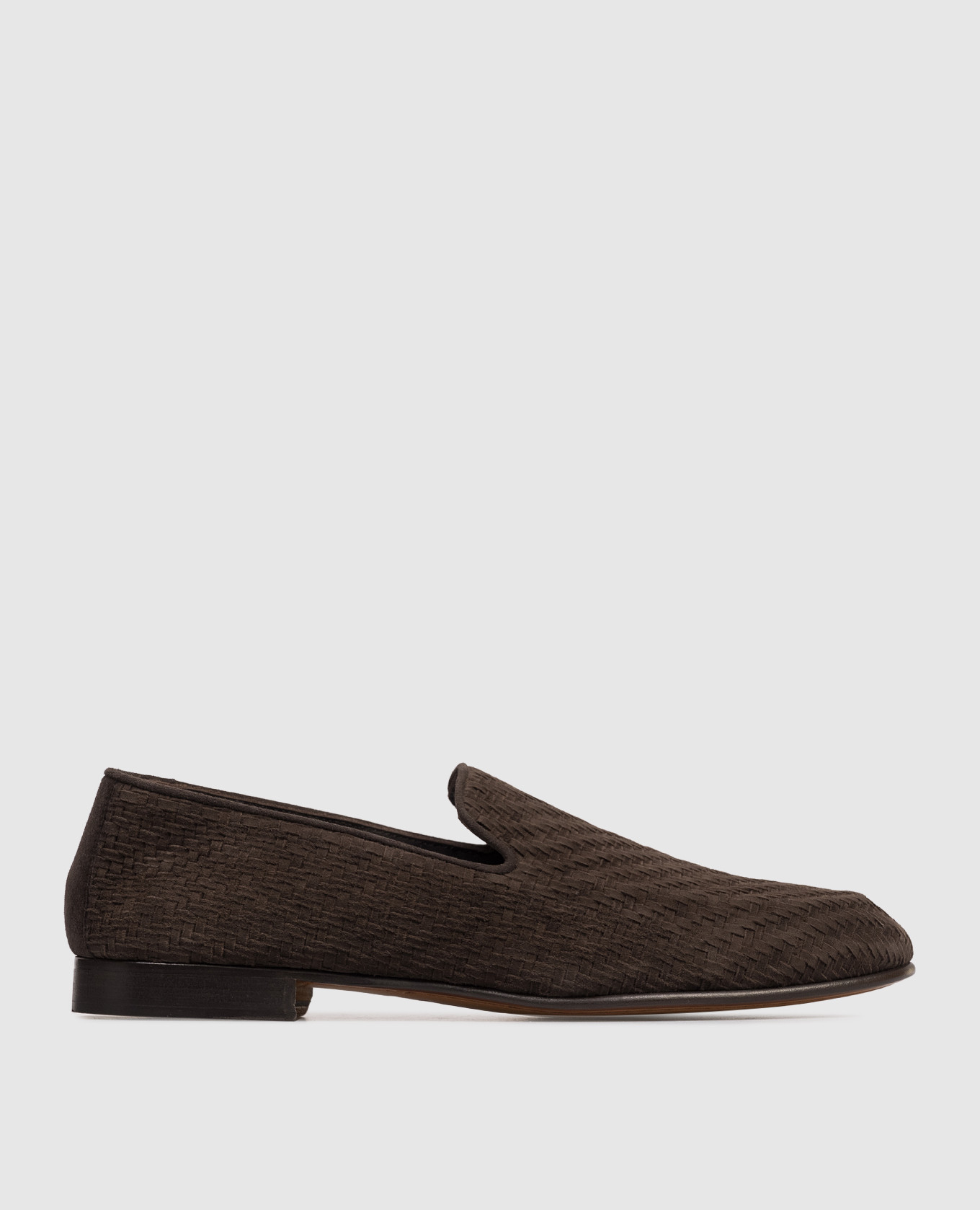 

Brown suede braided loafers Canali