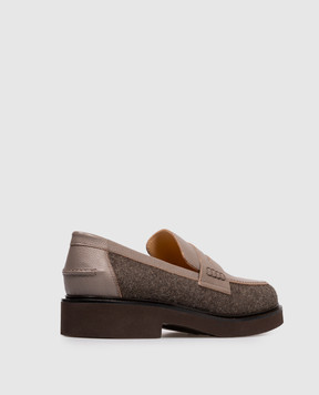 Doucal's Brown wool blend loafers DD8750ETIEPF806