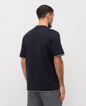 Brunello Cucinelli Blue straight-cut T-shirt M0B137427