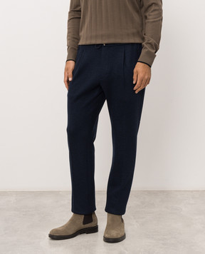 Stefano Ricci Blue cashmere pants MDT63000105428