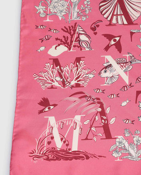 MANTERO 1902 Pink Florida Keys Silk Scarf 0909F0014G57293