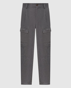 Brunello Cucinelli Grey wool cargo pants M038PF3010