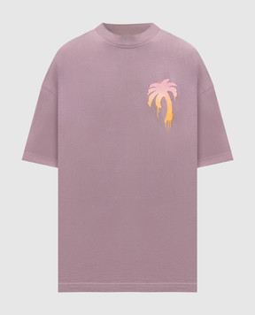 Palm Angels Purple T-shirt I Love PA PWAA07BS26JER004