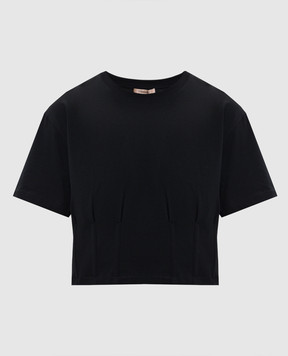 Twinset Black cropped corset style T-shirt 261TT2440