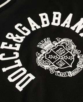 Dolce&Gabbana Children's black T-shirt with logo L4JTHVG7PTO26