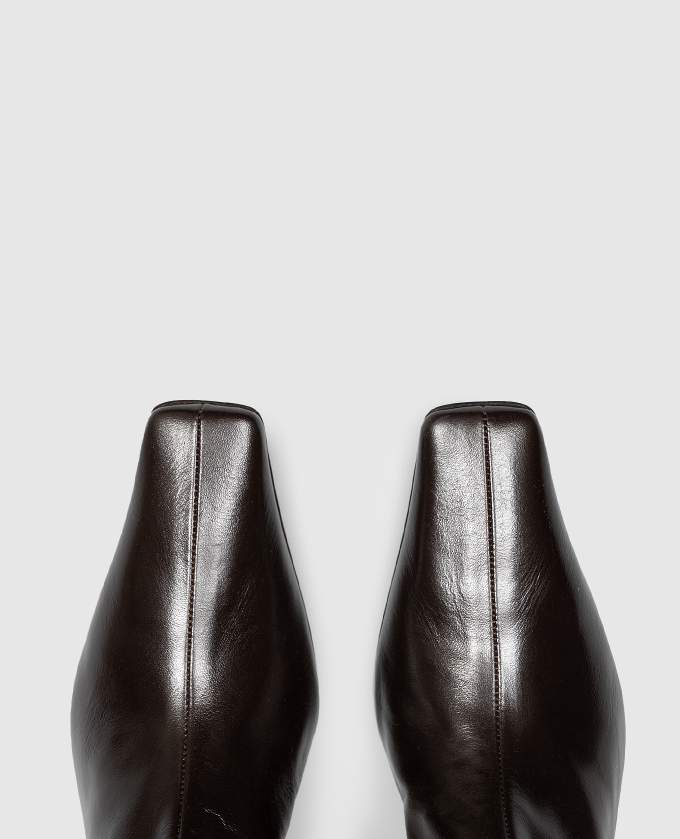 Brown leather glossy ankle boots Ona Khaite 4