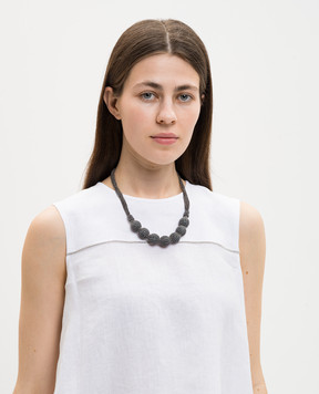 Peserico Gray necklace with monil chain E35521C0CC820