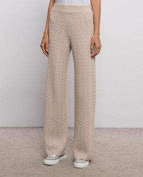 Agnona Beige cashmere sweatpants K7120106K080Q