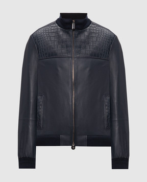 Stefano Ricci Blue crocodile leather jacket M7J6300201NPSTR6