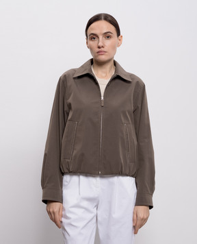 Peserico Brown jacket with chain A2511803184