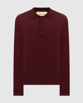 Valentino Burgundy wool polo shirt 9V3KP04UBH9
