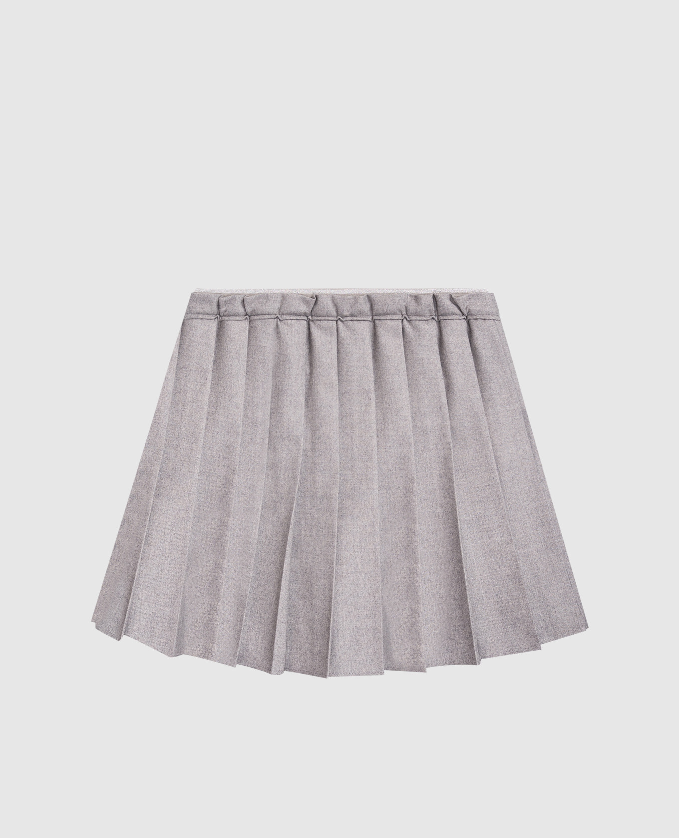 Children's gray pleated skirt with wool Brunello Cucinelli