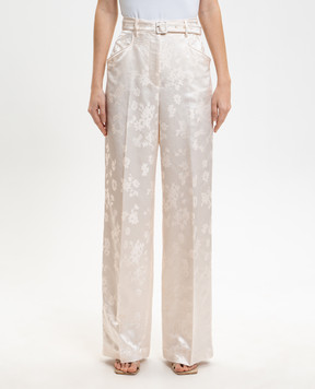 Gabriela Hearst Norman white silk trousers 3262168S144