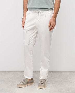 Enrico Mandelli White cotton pants GYM02B5653