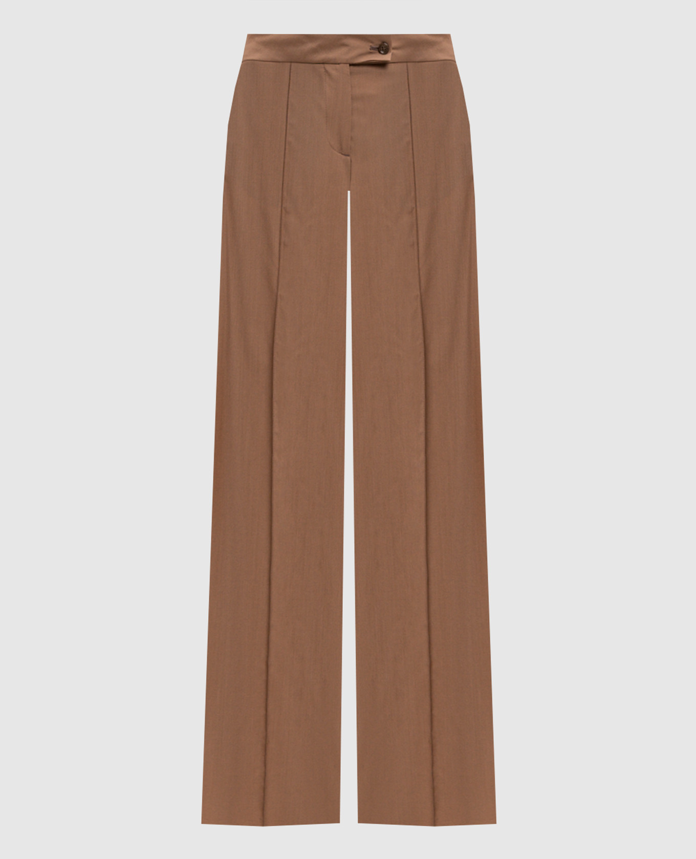 Diana brown wool and silk trousers