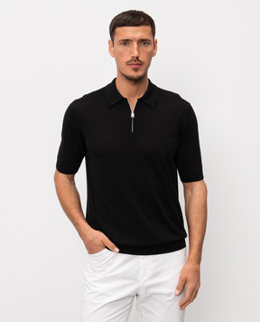 Cashmere&Whiskey Black polo with silk M54251031